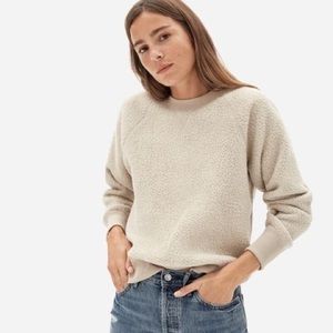 Everlane The ReNew Fleece Raglan Sherpa Crew Sweatshirt